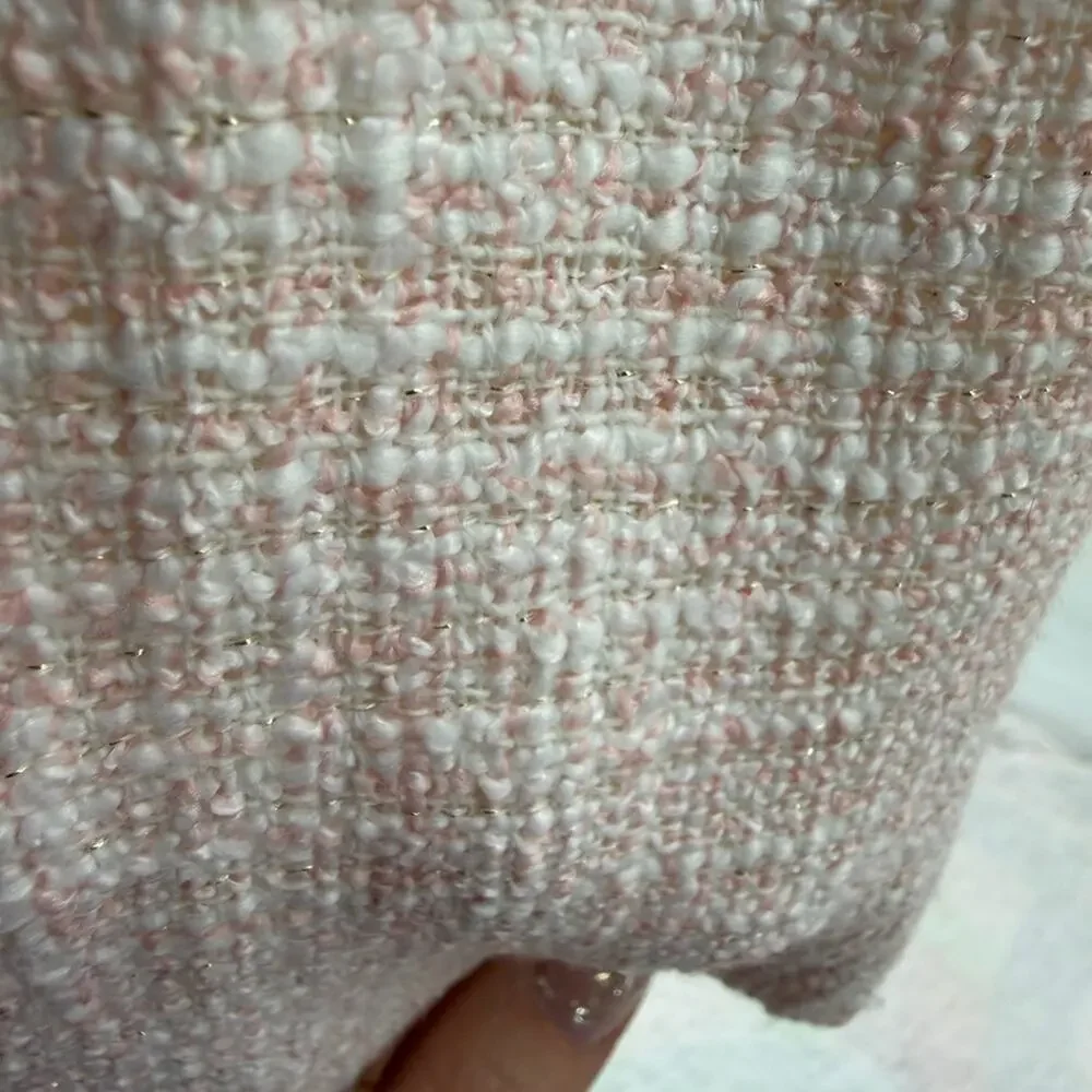 Preston & York Women’s 8 Light Pink, white and gold Tweed feminine Blazer - Picture 13 of 14